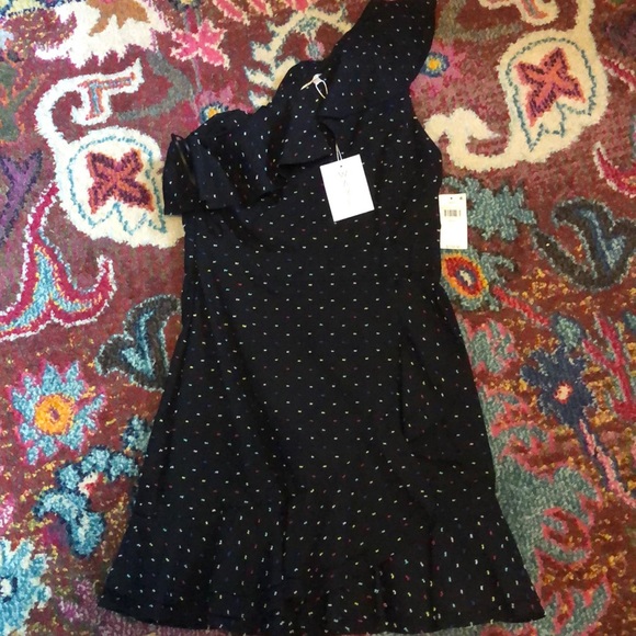 NWT Wayf Multi Color Dot Ruffle Dress - Picture 4 of 7